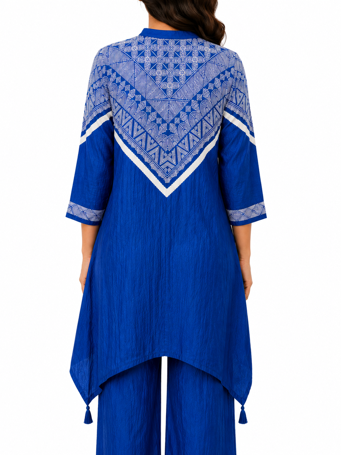 Rich Royal Blue Gajji Silk Co-Ord Set
