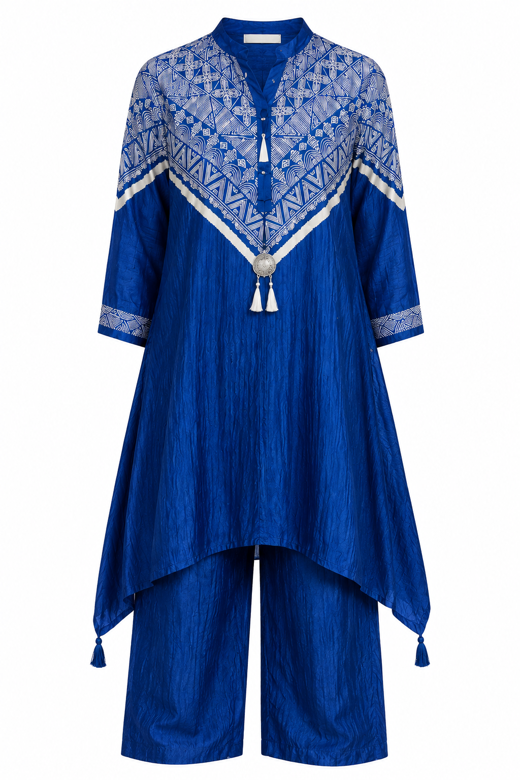 Rich Royal Blue Gajji Silk Co-Ord Set