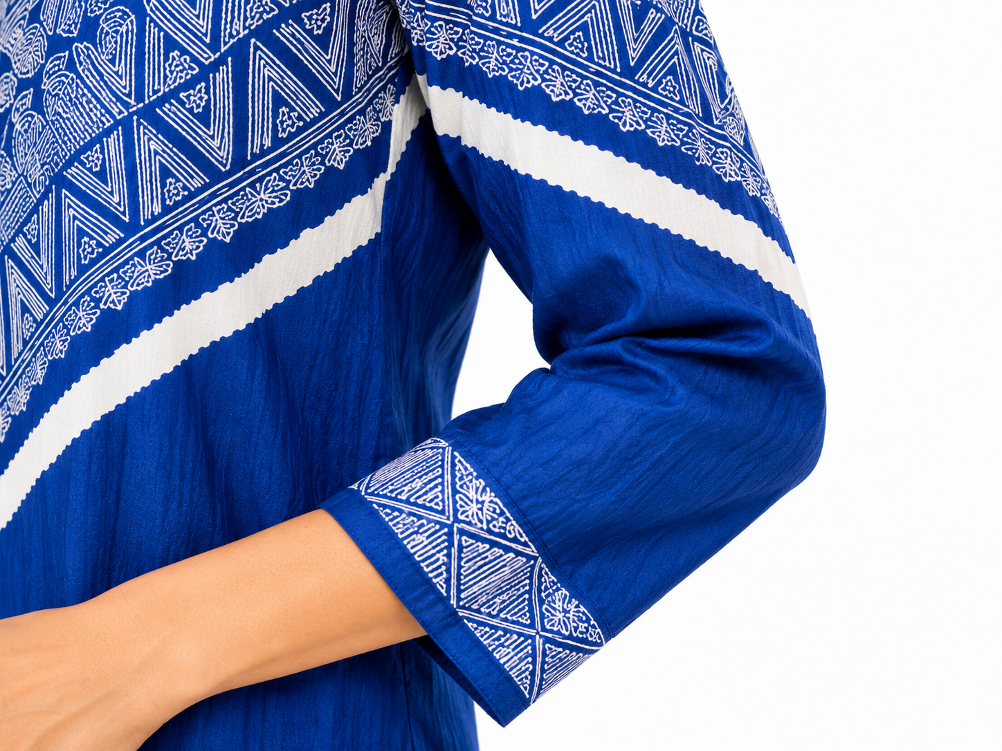 Rich Royal Blue Gajji Silk Co-Ord Set