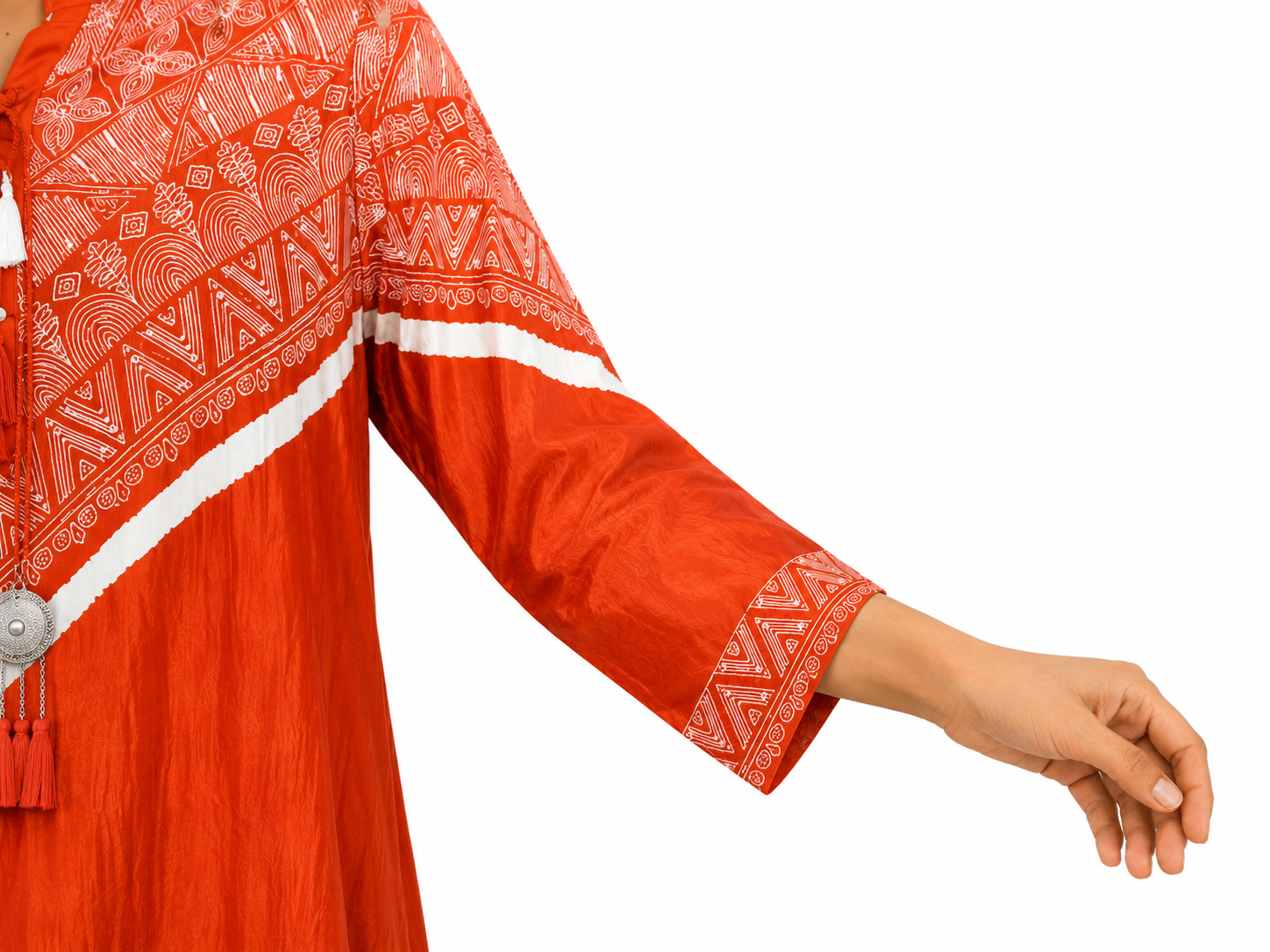 Orange Gajji Silk Co-Ord Set