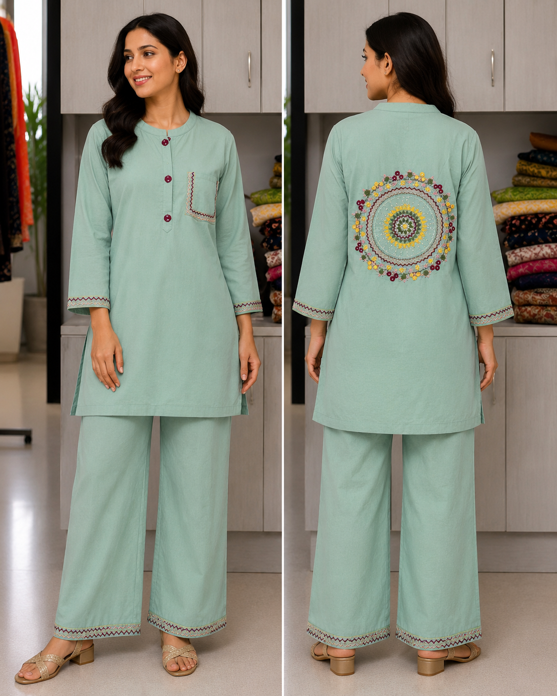 Mehreen Sage Elegance Co-ord set